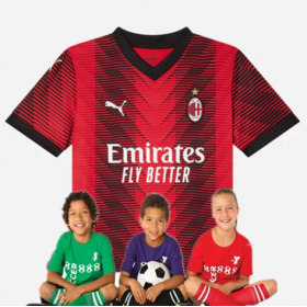 Kid's AC Milan Home Suit 23/24(Customizable)